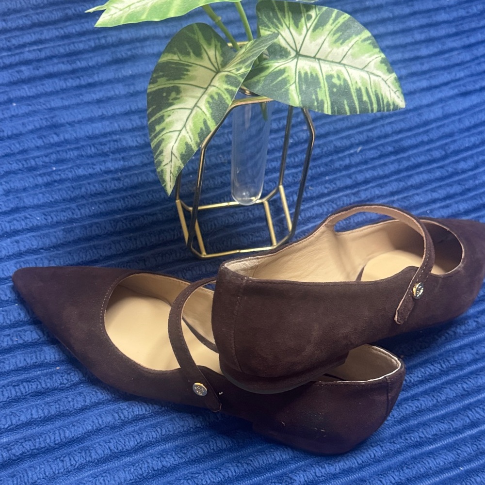 Ralph Lauren Dark Brown Suede Flats